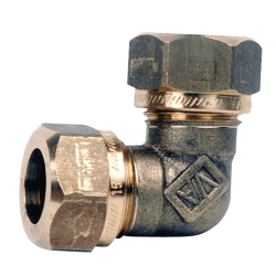 Vinkel 8 mm mässing, Vatette