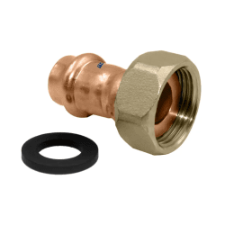 Övergångsmuff löpmutter 1 muff V-press koppar R15 x 15 mm