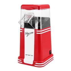 EMERIO Popcornmaskin i retrodesign röd
