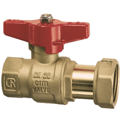 Kulventil CIM 204 CR med handspak löpmutter x invändig R25, Cimberio