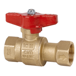 Kulventil CIM356CR med backventil och handspak invändig R15, Cimberio