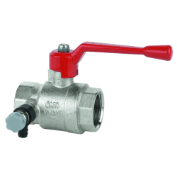 Kulventil CIM200 med avtappning och långt handtag invändig R15, Cimberio