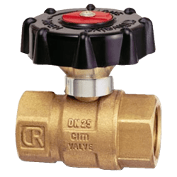 Kulventil CIM 612 CR med utväxling invändig R25, Cimberio