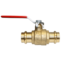 Kulventil CIM 1220 CRNL med långt handtag V-press 35 mm, Cimberio