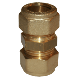 Rak koppling 2 kopplingar mässing 42 mm x 42 mm