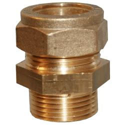 Rak koppling 1 koppling x utvändig mässing 54 mm x R50