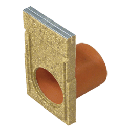 Endestykke med tilkobling, Anrin KE-200 160 mm