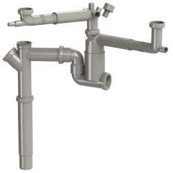 Faluplast Vattenlås diskbänk dubbelho 50 mm x R40