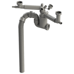 Faluplast Vattenlås Falu 3Flex med slang 49002 R40 x 50 mm