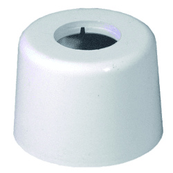 Gulvrosett hvit, for servant/vaskebenk høyde 65 mm, 40 mm