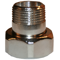 Nippel med mutter rak R20 x M34