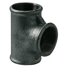 T-rör svart aducerad invändig R15 x R15 x R15