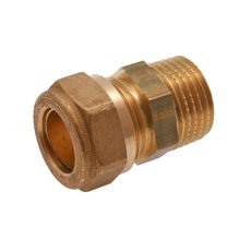 Rak koppling 1 koppling x utvändig mässing 22 mm x R25