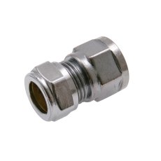 Rak koppling 1 koppling x invändig förkromad 10 mm x R15