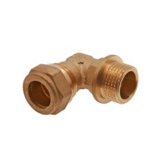 Vinkel 1 koppling x utvändig mässing 12 mm x R15