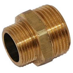 Dubbelnippel mässing R15 x R6, Ezze