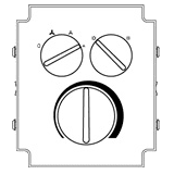 Reglerpanel TIB Estro för inbyggnation, Curant