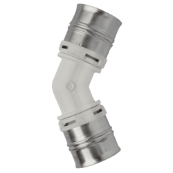 Vinkel 45° 2 muffar alupex bravo press 50 mm