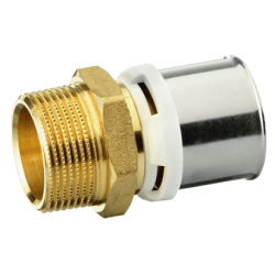 Övergångsnippel utvändig 1 muff alupex pexal press R25 x 40 mm