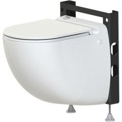 WC med avloppspump Sanicompact comfort eco vägghängd kvarn, Saniflo