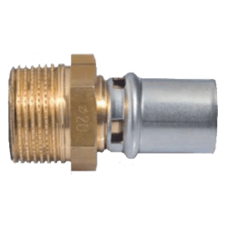 Övergångsnippel utvändig 1 muff alupex pexal press R20 x 16 mm