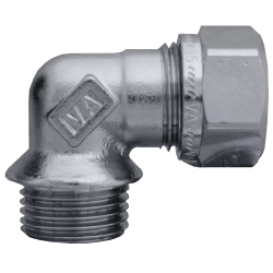 Vinkel 1 koppling x utvändig förkromad 15 mm x R15, Vatette