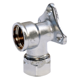 Ventilfäste 1 koppling x invändig förkromad 12 mm x R15, Vatette