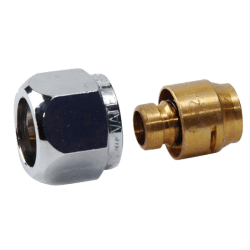 Vatette kopplingssats förkromad 15 mm x 2,5 mm