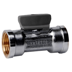 Kulventil med vred förkromad invändig R15, Vatette