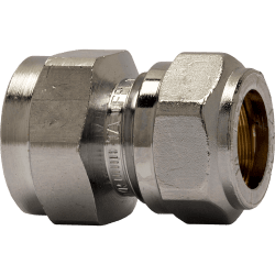 Union FPL med 1 kupling x innvendig, forkrommet, 12 mm x R15