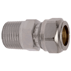 Tippunion FPL med 1 kupling x utv. messing, 15 mm x R15