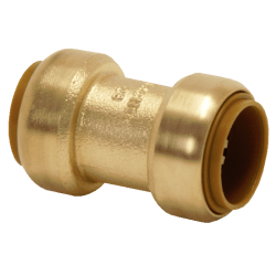 Rak koppling 2 muffar mässing 12 mm x 12 mm, Tectite