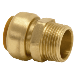 Rak koppling 1 muff x utvändig mässing 18 mm x R20, Tectite