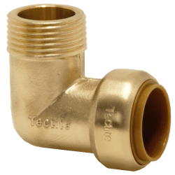 Vinkel 1 muff x utvändig mässing 12 mm x R10, Tectite