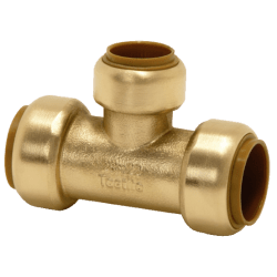 T-rör reducerande 3 muffar mässing 22 mm x 15 mm x 22 mm, Tectite