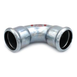 Böj 90° 2 muffar elförzinkade M-press 15 mm