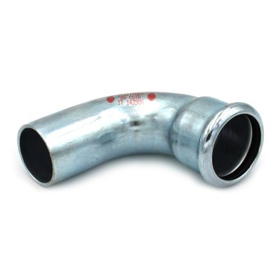 Böj 90º 1 muff elförzinkade M-press 88,9 mm