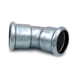Böj 45° 2 muffar elförzinkade M-press 22 mm