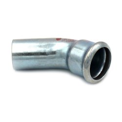 Böj 45° 1 muff elförzinkade M-press 42 mm