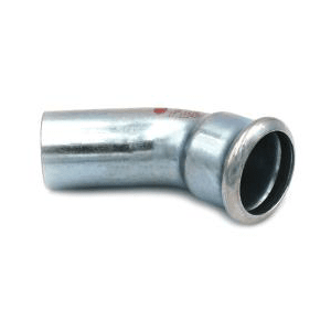 Böj 45° 1 muff elförzinkade M-press 88,9 mm