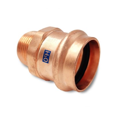 Övergångsnippel utvändig 1 muff V-press koppar R40 x 42 mm