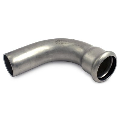 Böj 90° 1 muff rostfri M-press 28 mm