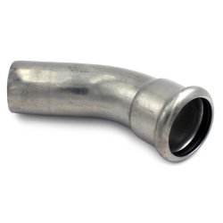 Böj 45° 1 muff rostfri M-press 22 mm