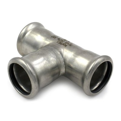 T-rör 3 muffar rostfri M-press 54 mm x 54 mm x 54 mm