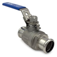 Kulventil 2 muffar rostfri M-press 22 mm