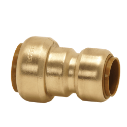 Rak koppling reducerande 2 muffar mässing 12 x 10 mm, Tectite