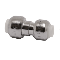 Rak koppling reducerande 2 muffar förkromad 15 mm x 12 mm, Tectite