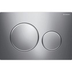 Tryckplatta Sigma 20 blank krom plast, Geberit