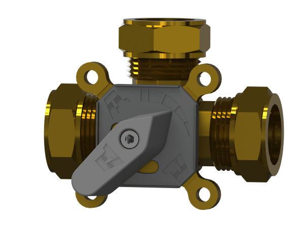 Zoom bild av Shuntventil TV 3S Kvs 1,6 22 mm, Termoventiler