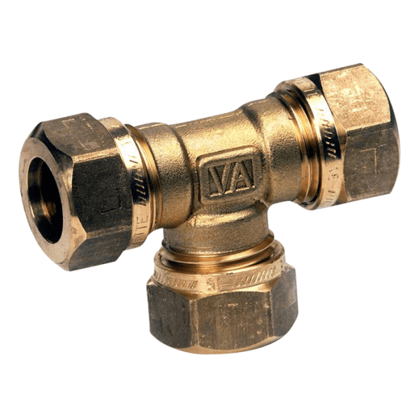 Zoom bild av T-rör 8 mm mässing, Vatette